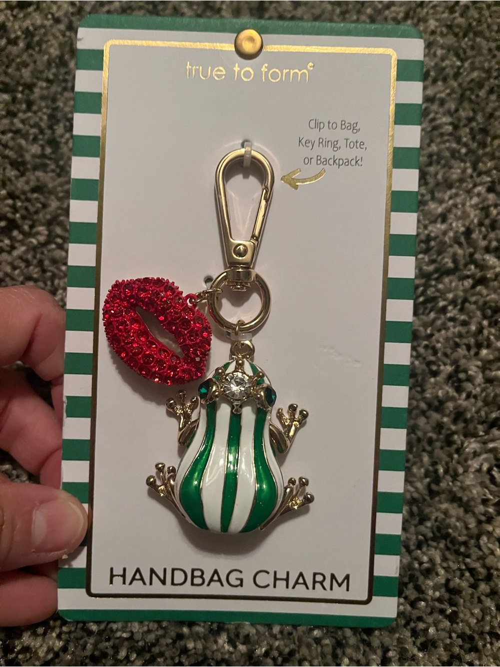 True to Form frog bag charm / keychain
